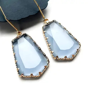 Prisms in Slate Smoke Earrings